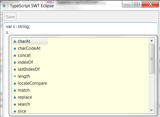 SWT TypeScript Editor